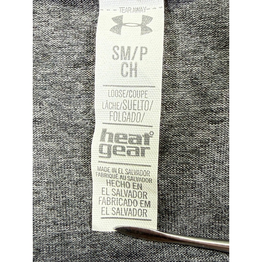 Under Armour Womens HeatGear V-Neck Short Sleeve T-Shirt Gray Heather Small - Picture 5 of 7